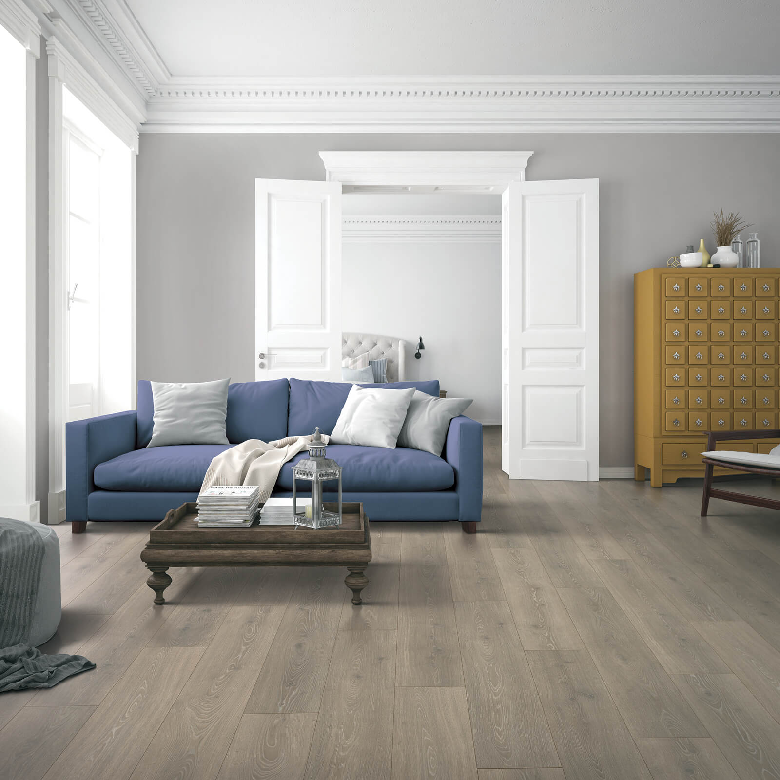 Laminate with couch | Alfieri Floor Experts